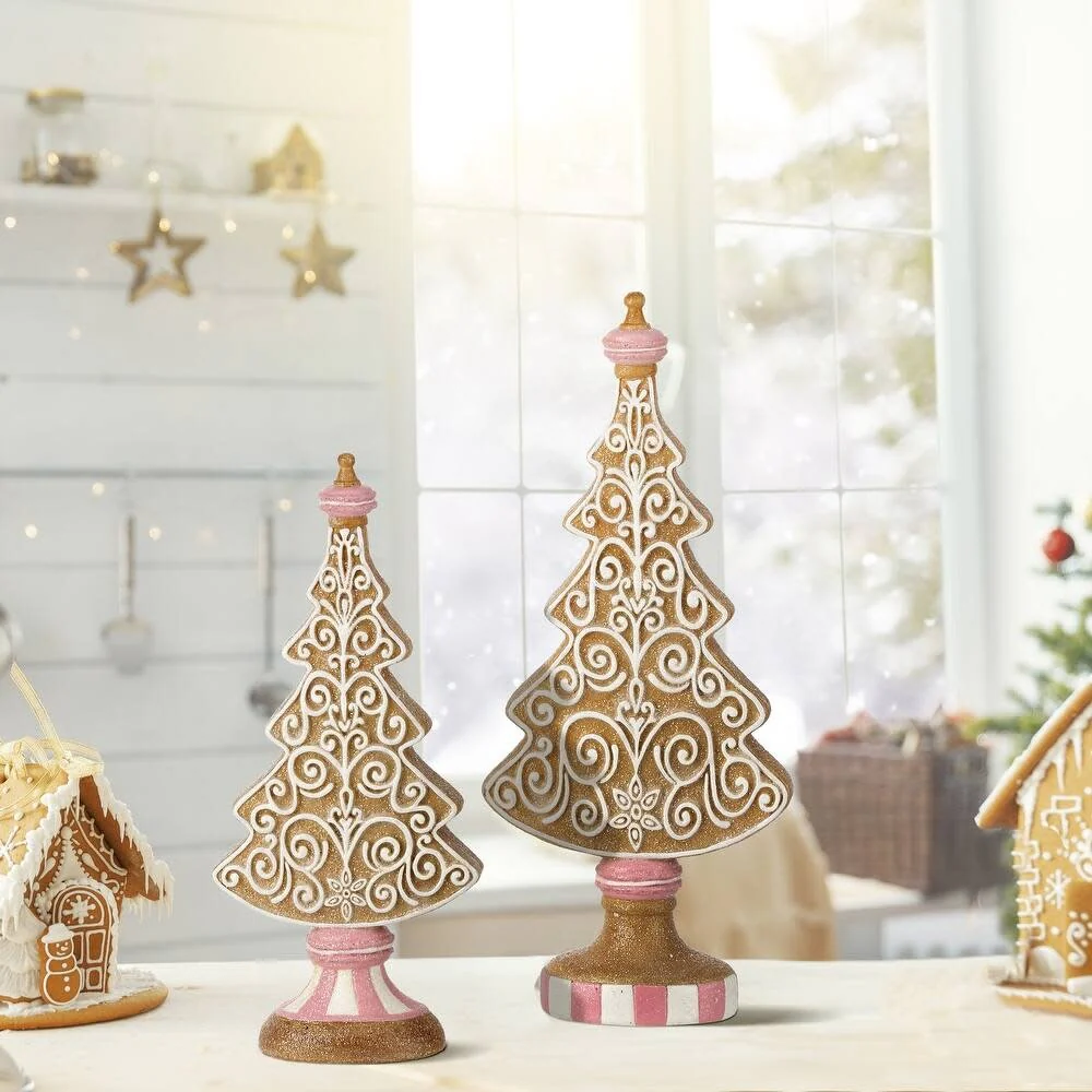 Resin Icing Gingerbread Tree - Sold Individually - Image 3