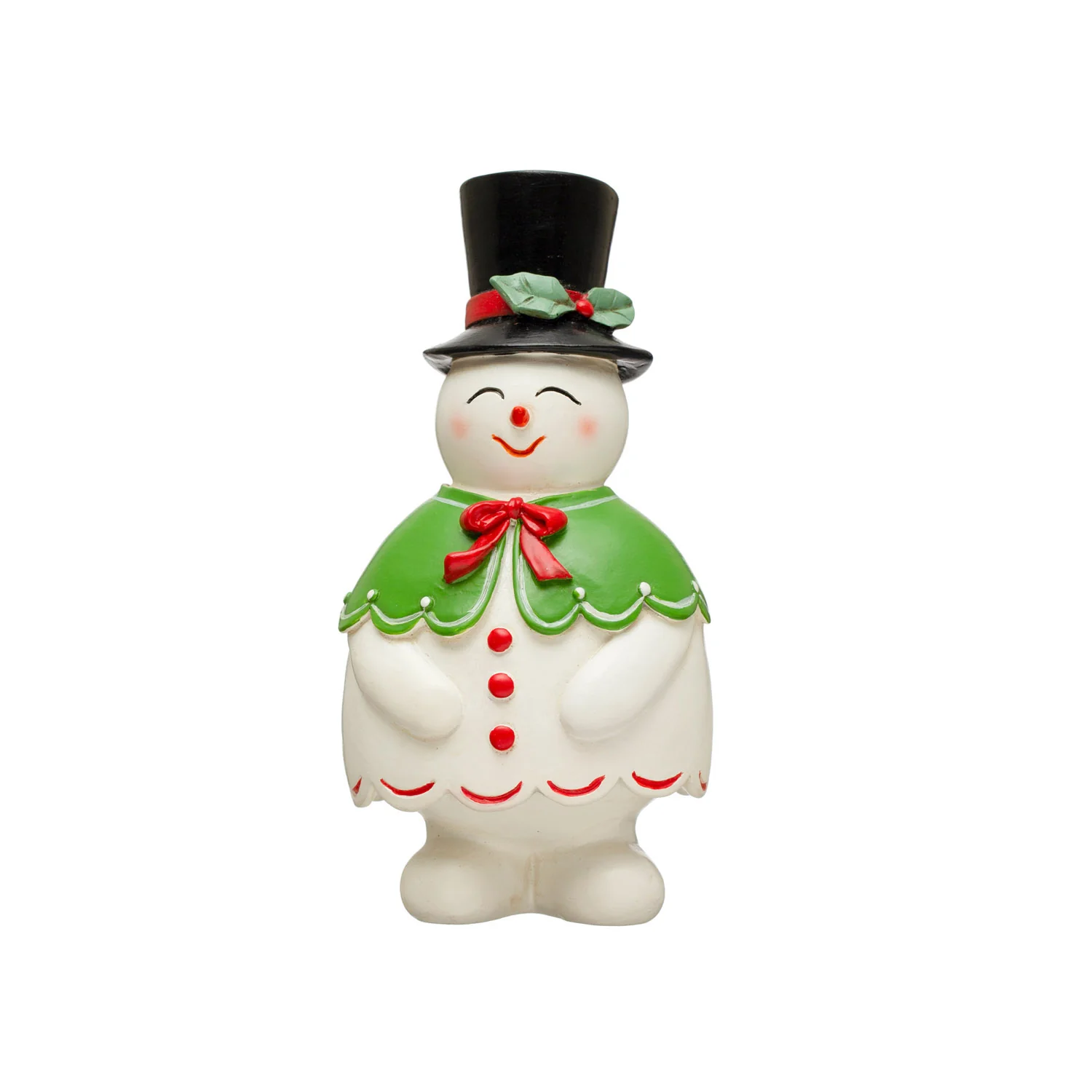 Resin Snowman Toothpick Holder With Top Hat - Multi Color
