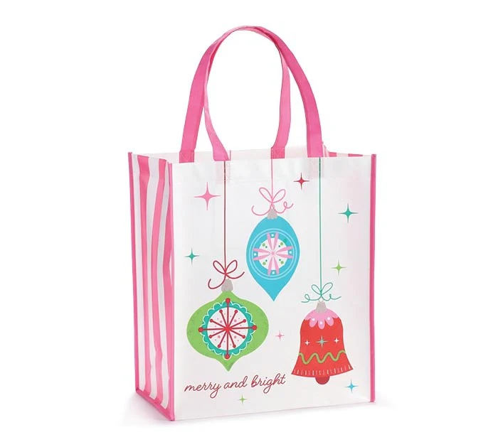 Retro Tidings Ornaments Tote