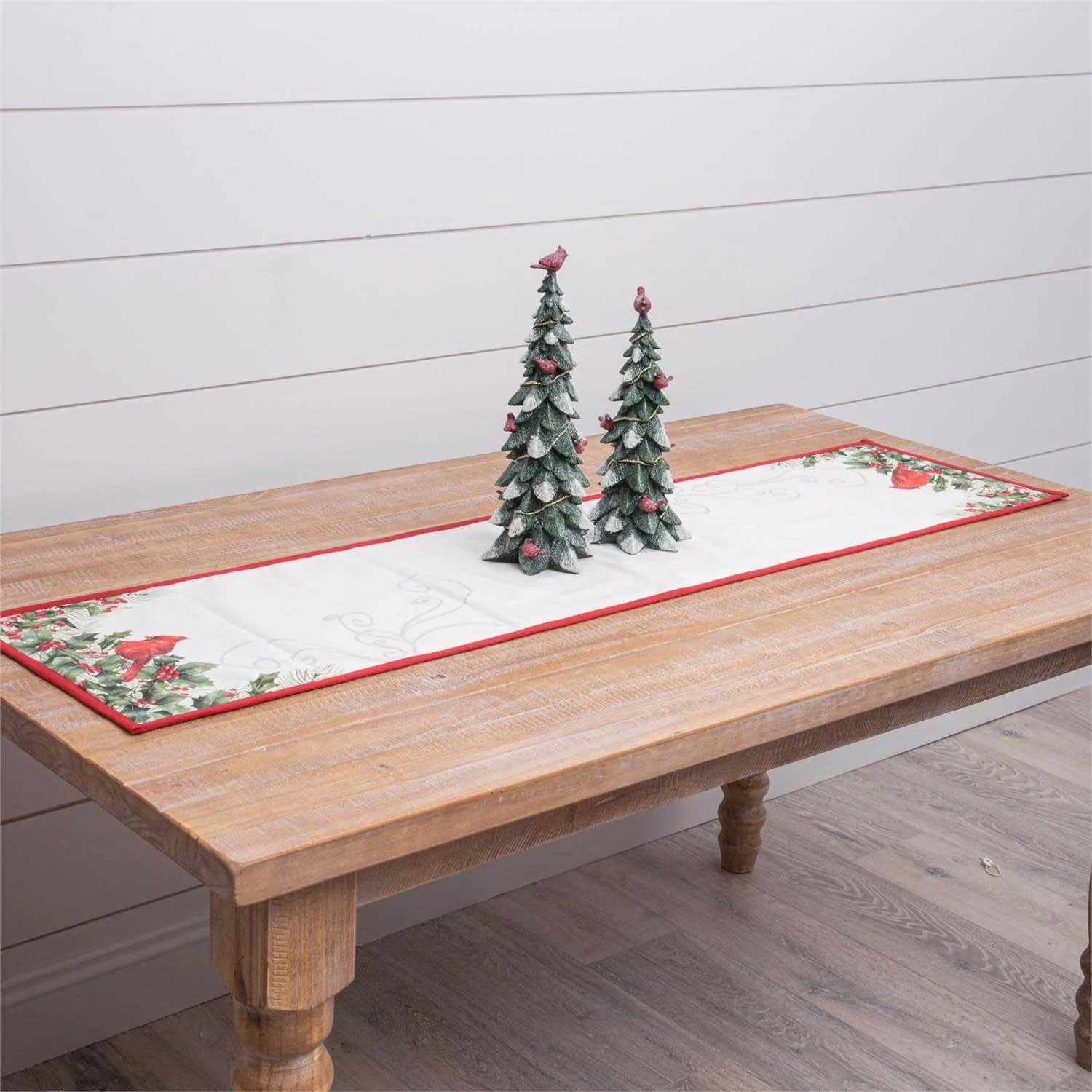 Reversible Table Runner - Cardinal and Holly - Image 2