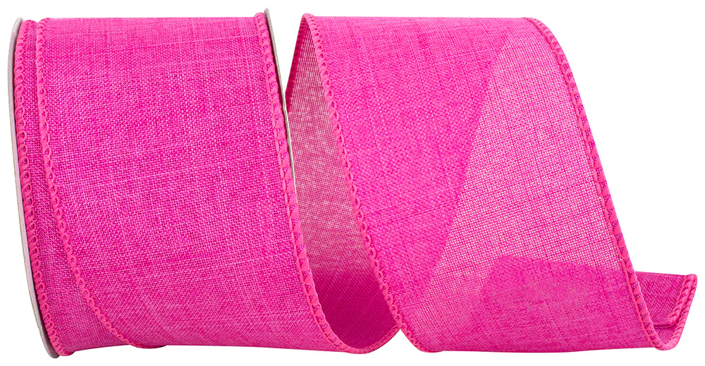 Ribbon - Everyday Linen Value Wired Edge, 2-1/2 Inch, 10 Yards - Image 5
