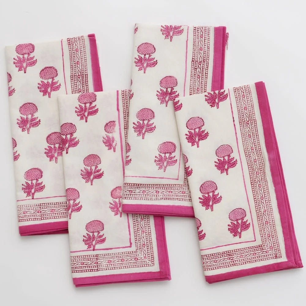 Rose Wine Napkin - Sold as Set