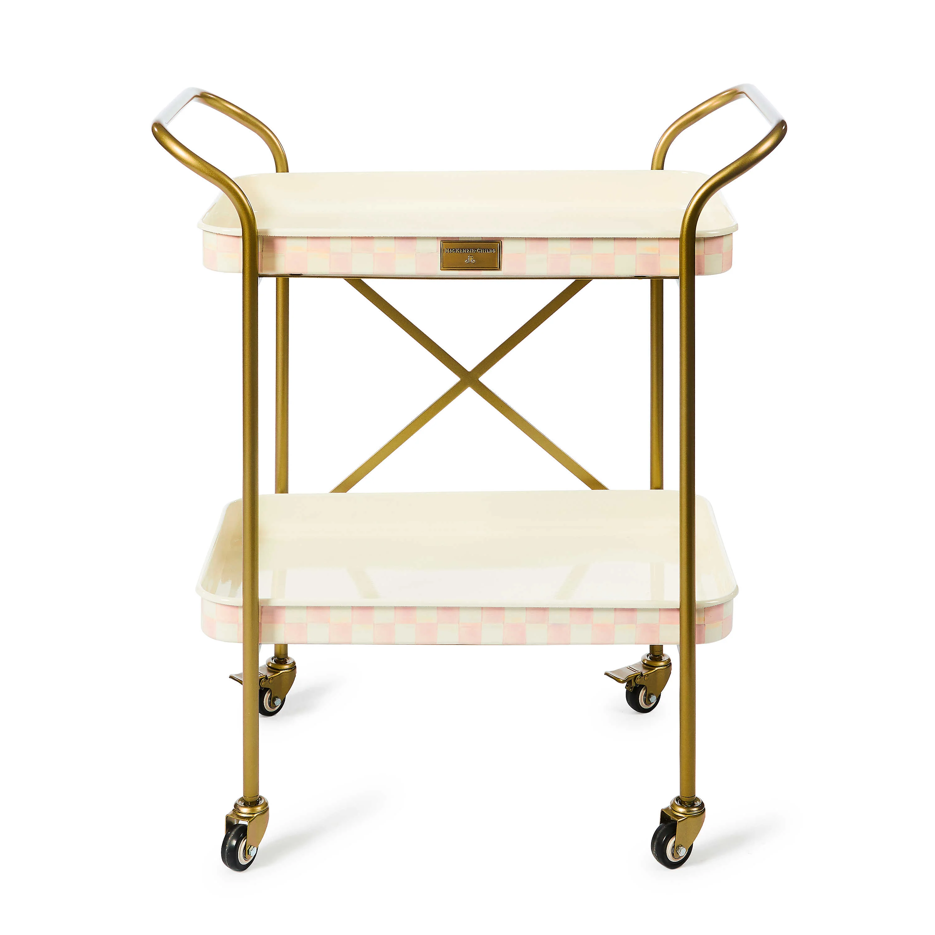 Rosy Check 2-Tier Kitchen Cart - Image 2