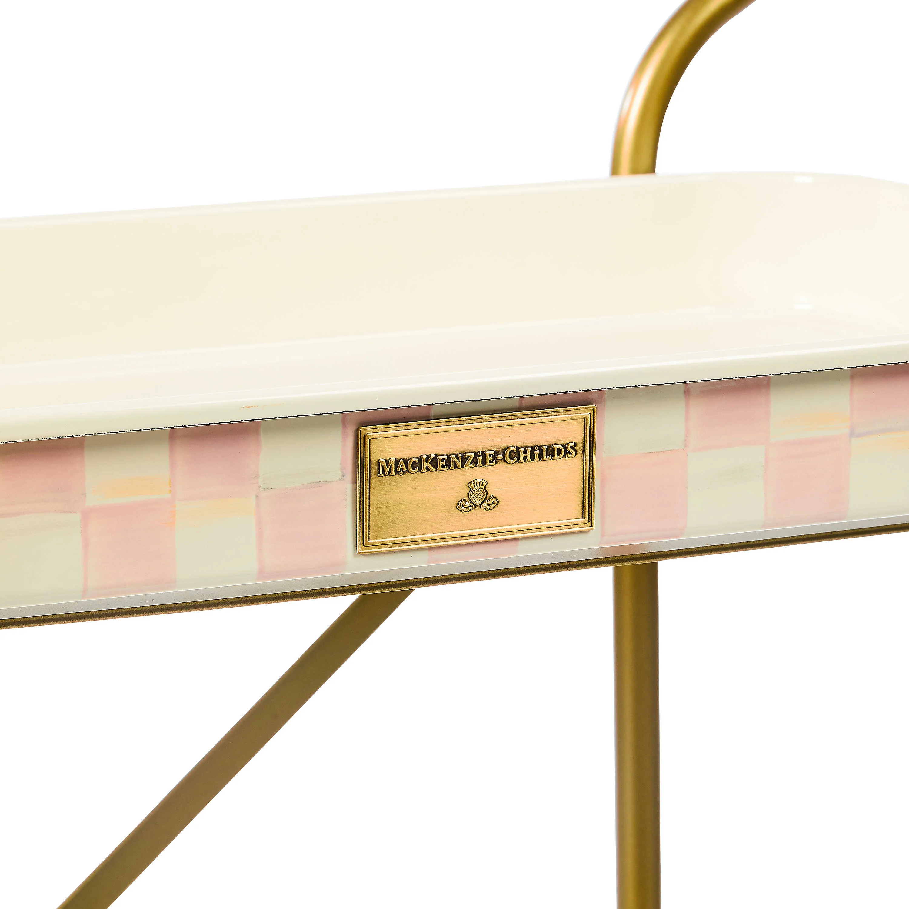 Rosy Check 2-Tier Kitchen Cart - Image 4