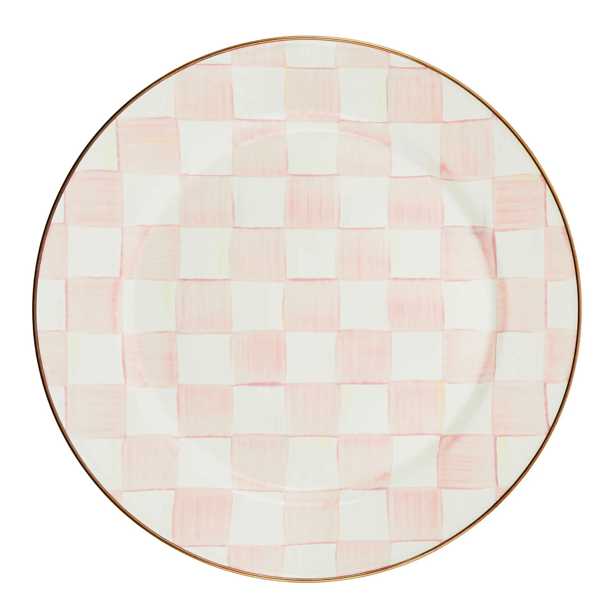 Rosy Check Enamel Charger/Plate