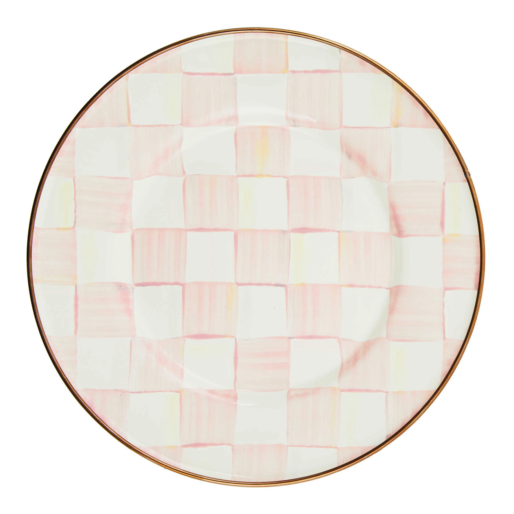 Rosy Check Enamel Salad/Dessert Plate