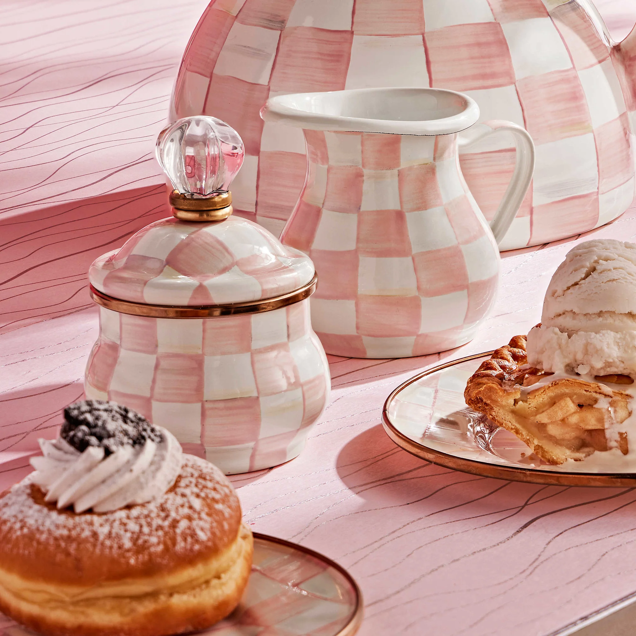 Rosy Check Lidded Sugar Bowl - Image 2