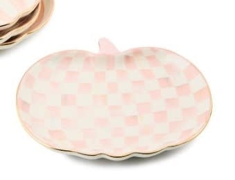Rosy Check Pumpkin Ceramic Dessert Plate - Image 2
