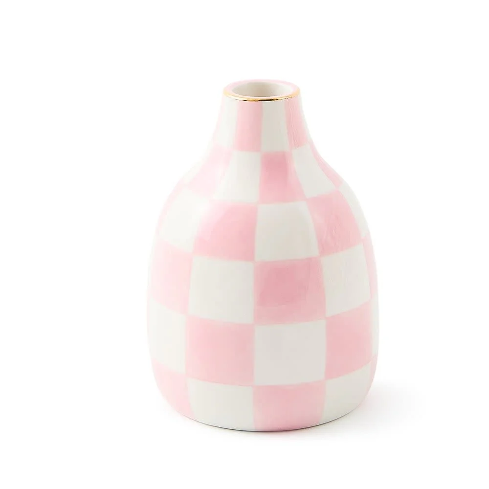 Rosy Check Short heart Bud Vase - Image 2