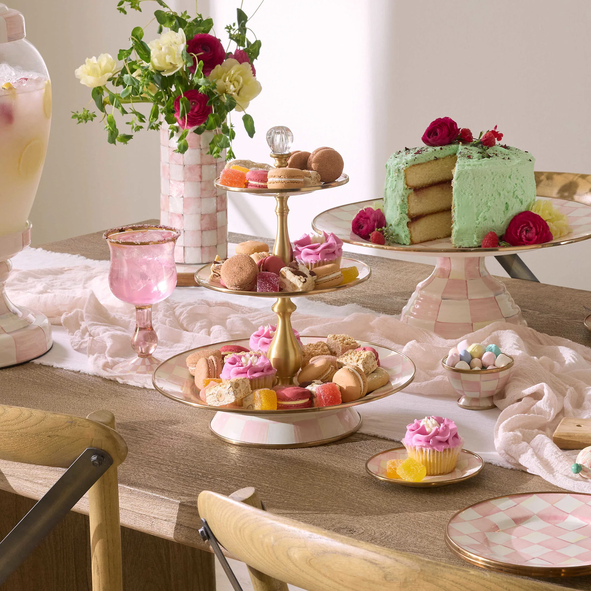 Rosy Check Three Tier Sweet Stand - Image 3