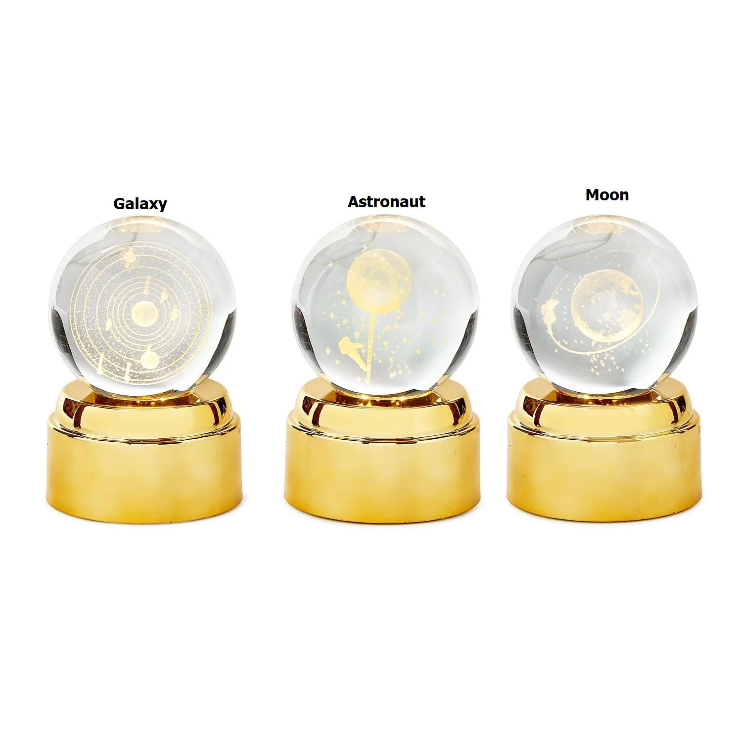 Rotating Crystal Ball Nightlight USB Cord in Gift Box