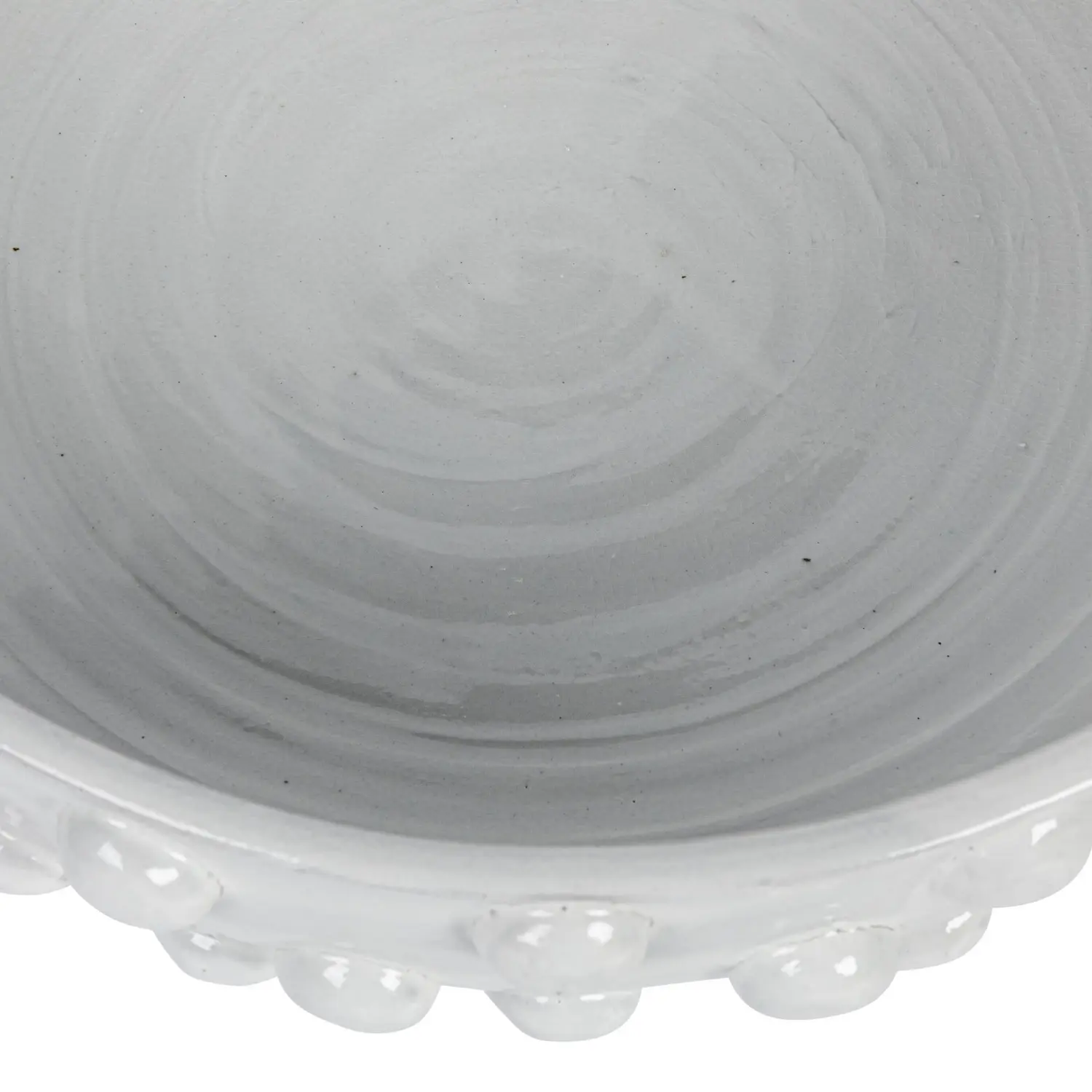 Round Decorative Terracotta Bowl with Raised Dots - Image 3