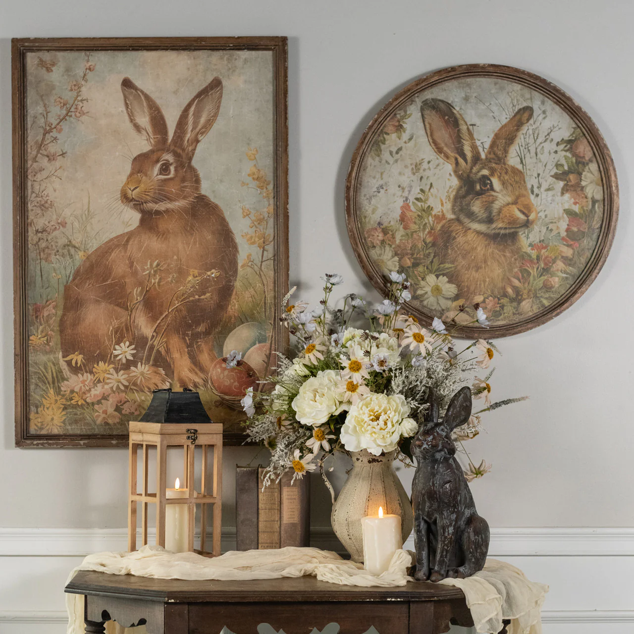 Round Framed Hello, Bunny Print - Image 2
