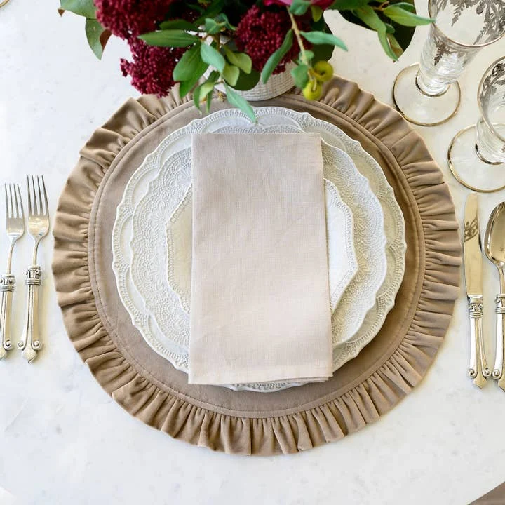 Round Ruffle Velvet Placemat - Image 7