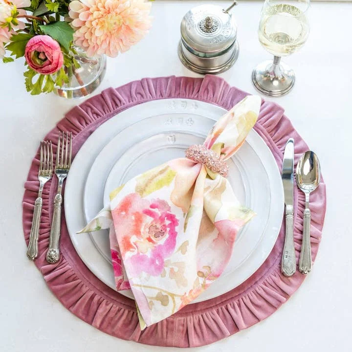 Round Ruffle Velvet Placemat - Image 8