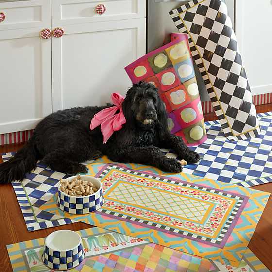 Royal Check Enamel Pet Dish - Medium - Image 2