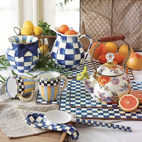 Royal Check Enamel Pitcher - Image 2