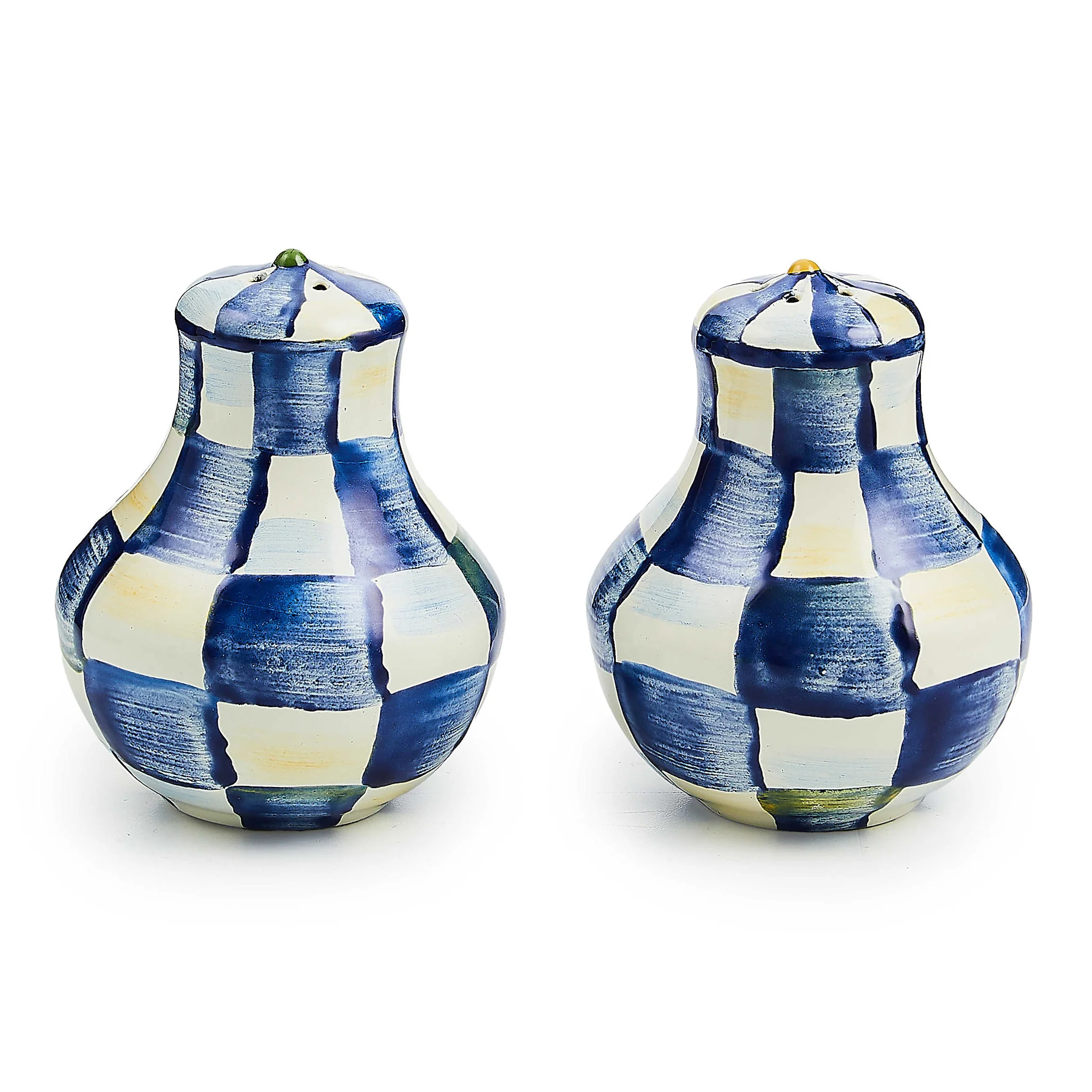 Royal Check Salt & Pepper Shakers - Sold as Set