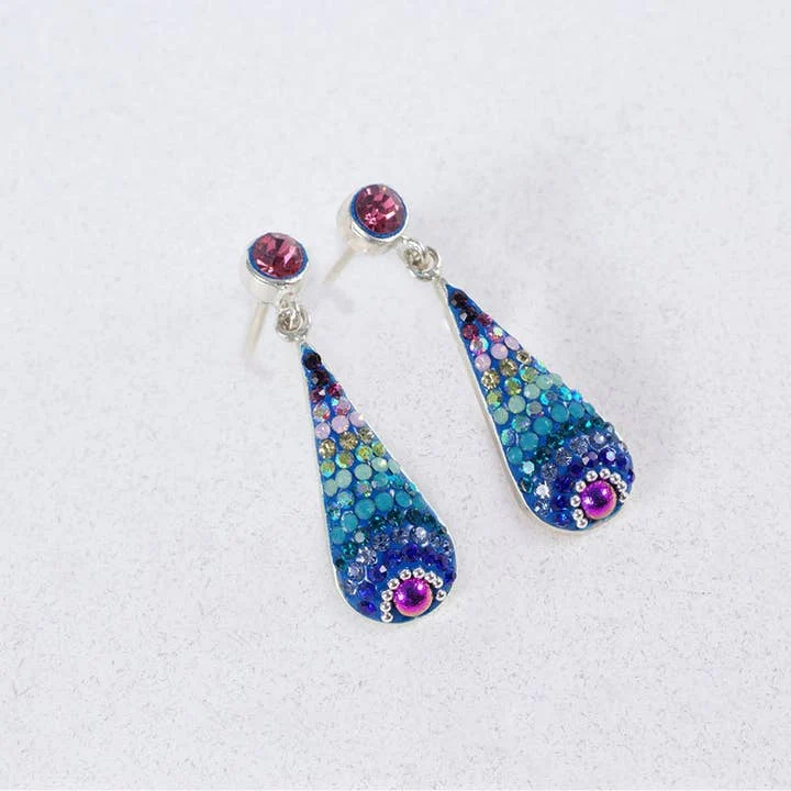 Royal Long Drop Stud Earrings - Image 2