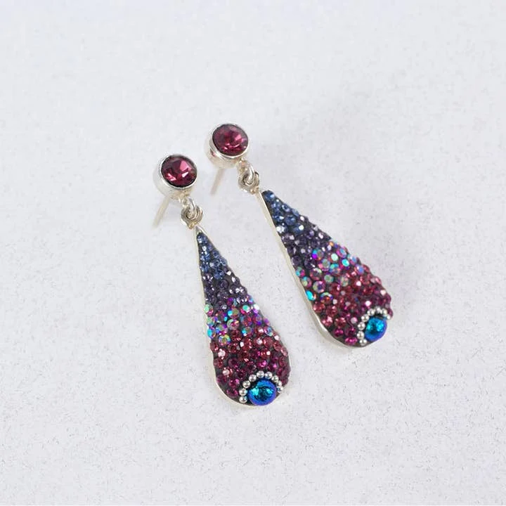Royal Long Drop Stud Earrings - Image 3