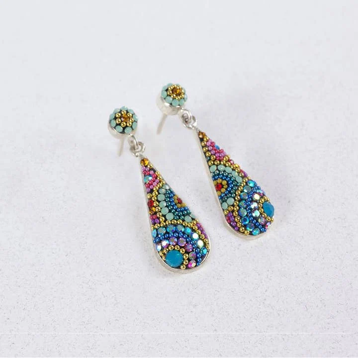 Royal Long Drop Stud Earrings - Image 5
