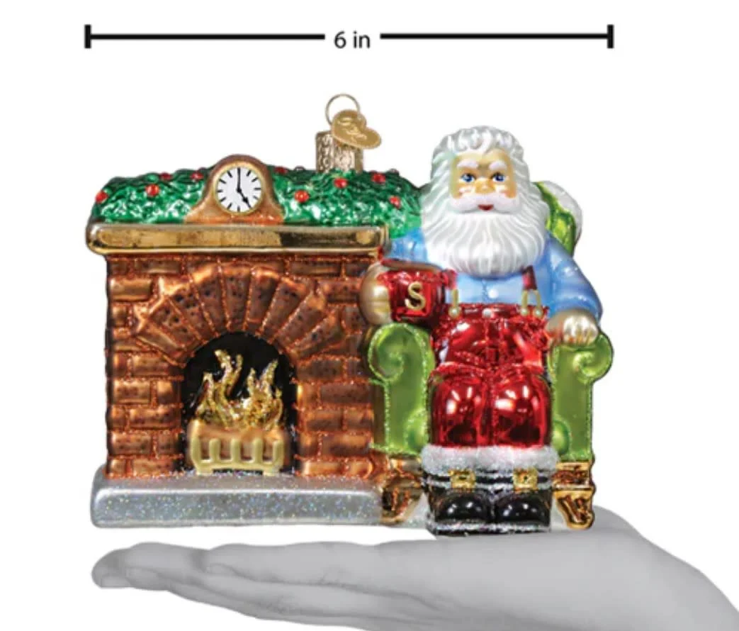 Santa At Hearth Ornament - Image 5