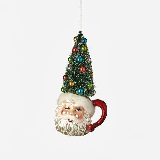 Santa Cup w/ Sisal Tree Ornament