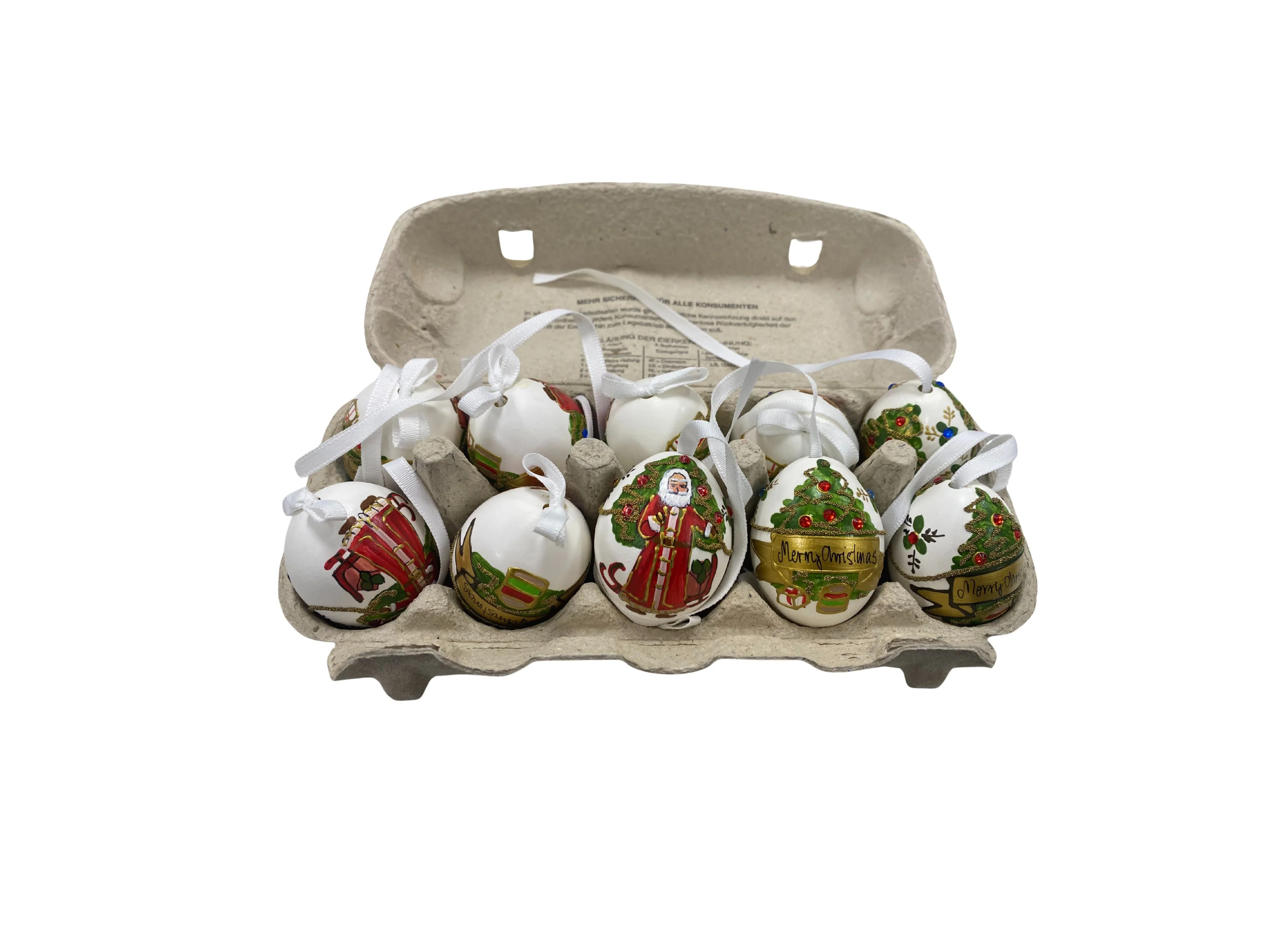 Santa Egg Ornament