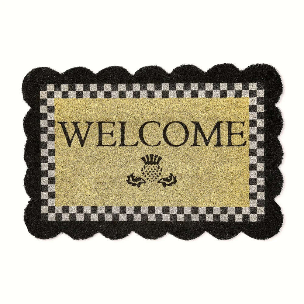 Scalloped Welcome Entrance Mat - Image 2