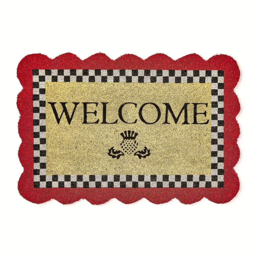 Scalloped Welcome Entrance Mat - Image 3