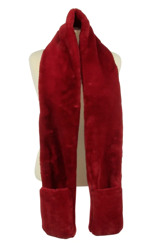 Scarf Fur Plush With Pockets - Image 4