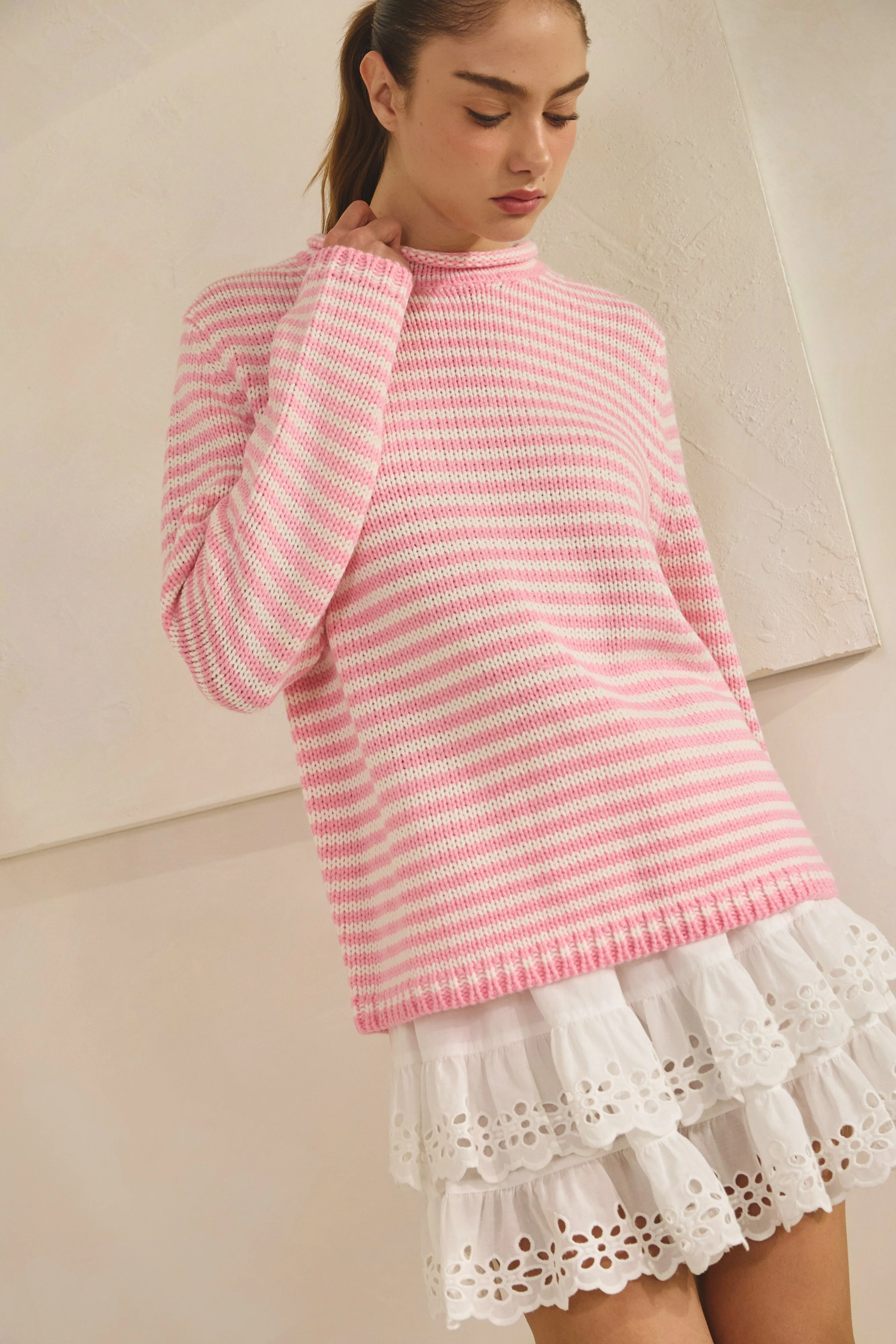 Selene Everyday Cozy Stripe Knit Sweater - Image 2