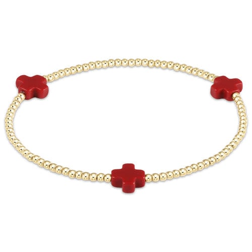 Signature Cross Gold Pattern 2MM Bead Bracelet - Image 13