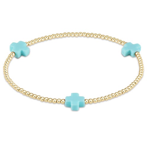 Signature Cross Gold Pattern 2MM Bead Bracelet - Image 14