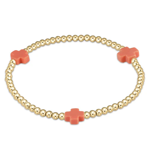 Signature Cross Gold Pattern 2MM Bead Bracelet - Image 15