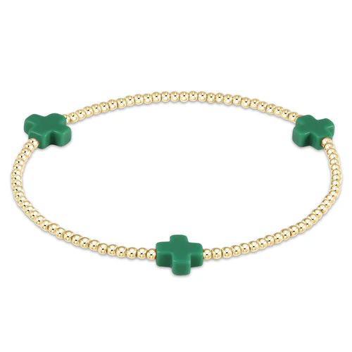 Signature Cross Gold Pattern 2MM Bead Bracelet - Image 17