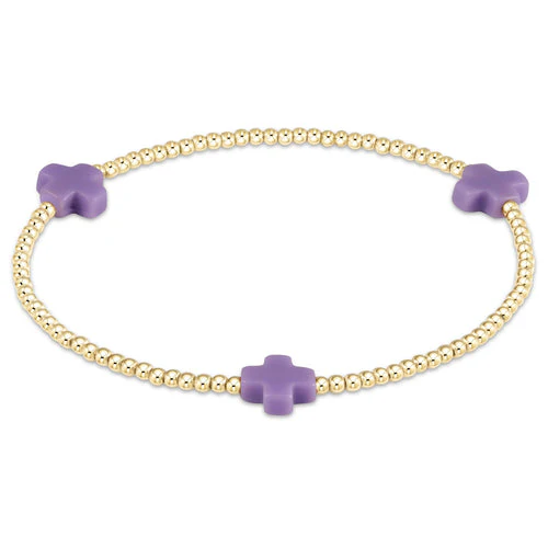 Signature Cross Gold Pattern 2MM Bead Bracelet - Image 22