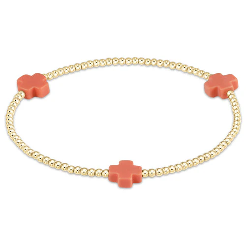 Signature Cross Gold Pattern 2MM Bead Bracelet - Image 26