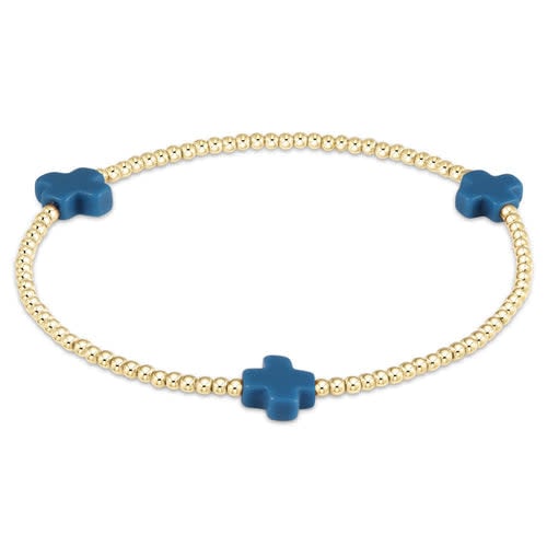 Signature Cross Gold Pattern 2MM Bead Bracelet - Image 5