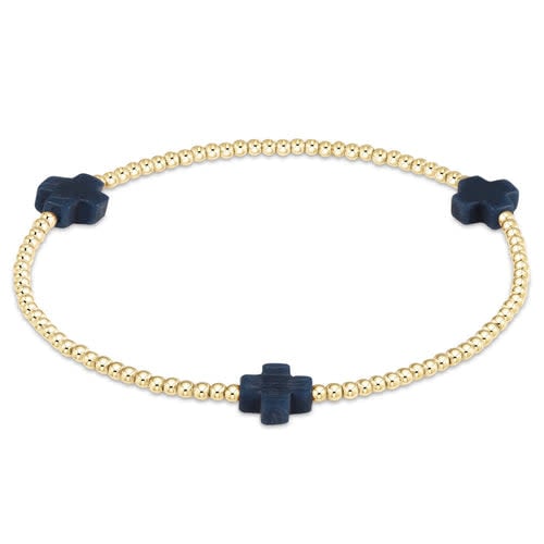 Signature Cross Gold Pattern 2MM Bead Bracelet - Image 8