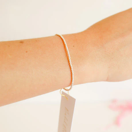 Silver Beaded Bracelet - Image 2