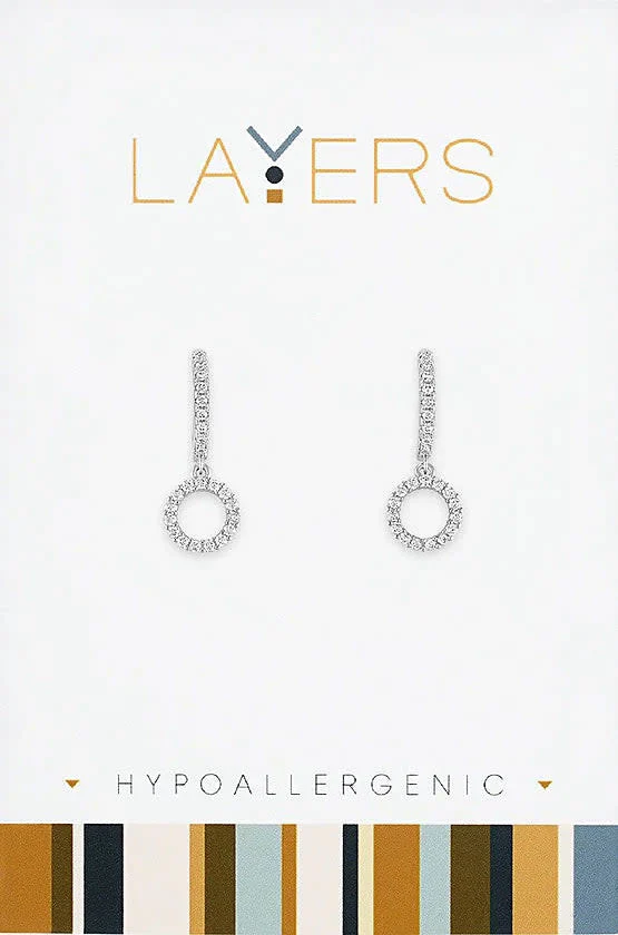 Silver Huggie Layers Earrings - Image 2