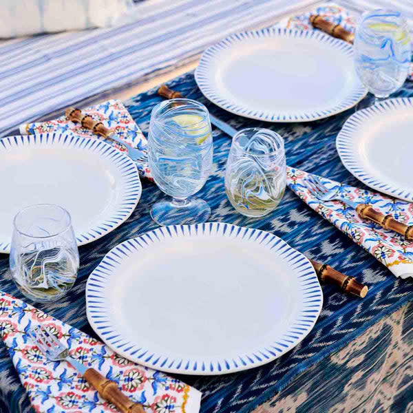 Sitio Stripe Dinner Plate - Image 5