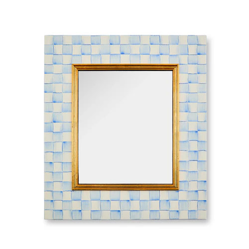 Mackenzie Childs Sky Check Enamel Wall Mirror