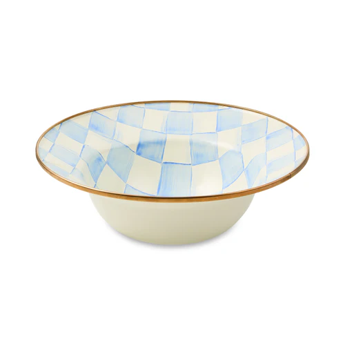 Mackenzie Childs Sky Check Serving Bowl