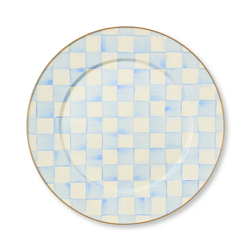 Mackenzie Childs Sky Check Serving Platter