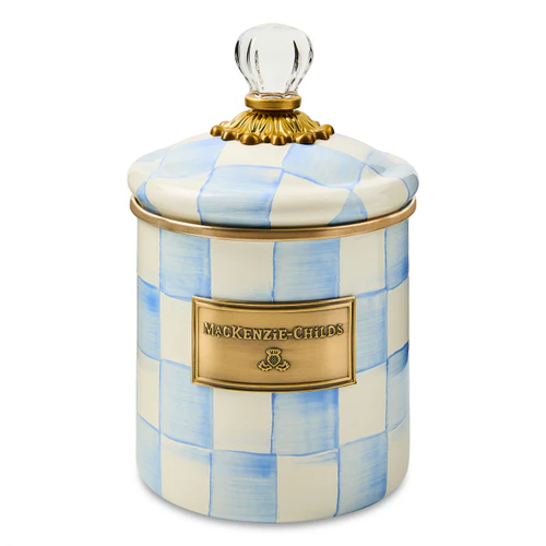 Mackenzie Childs Sky Check Small Canister
