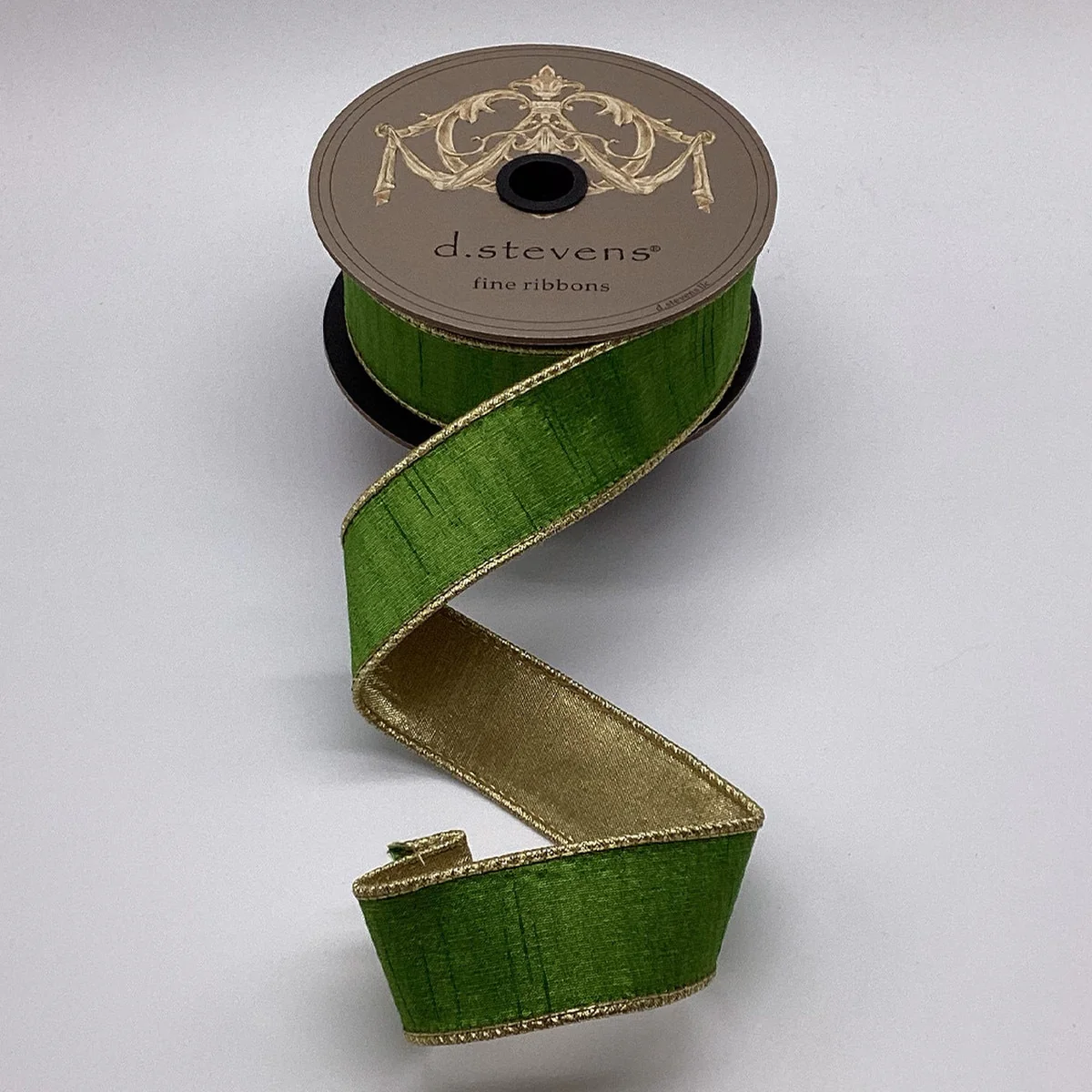 Slub Dupion Metallic Gold Back Ribbon - Image 2