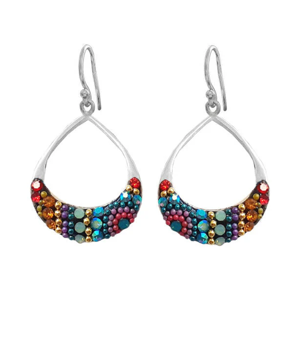 Small Open Hoop Drop Earrings - Image 5