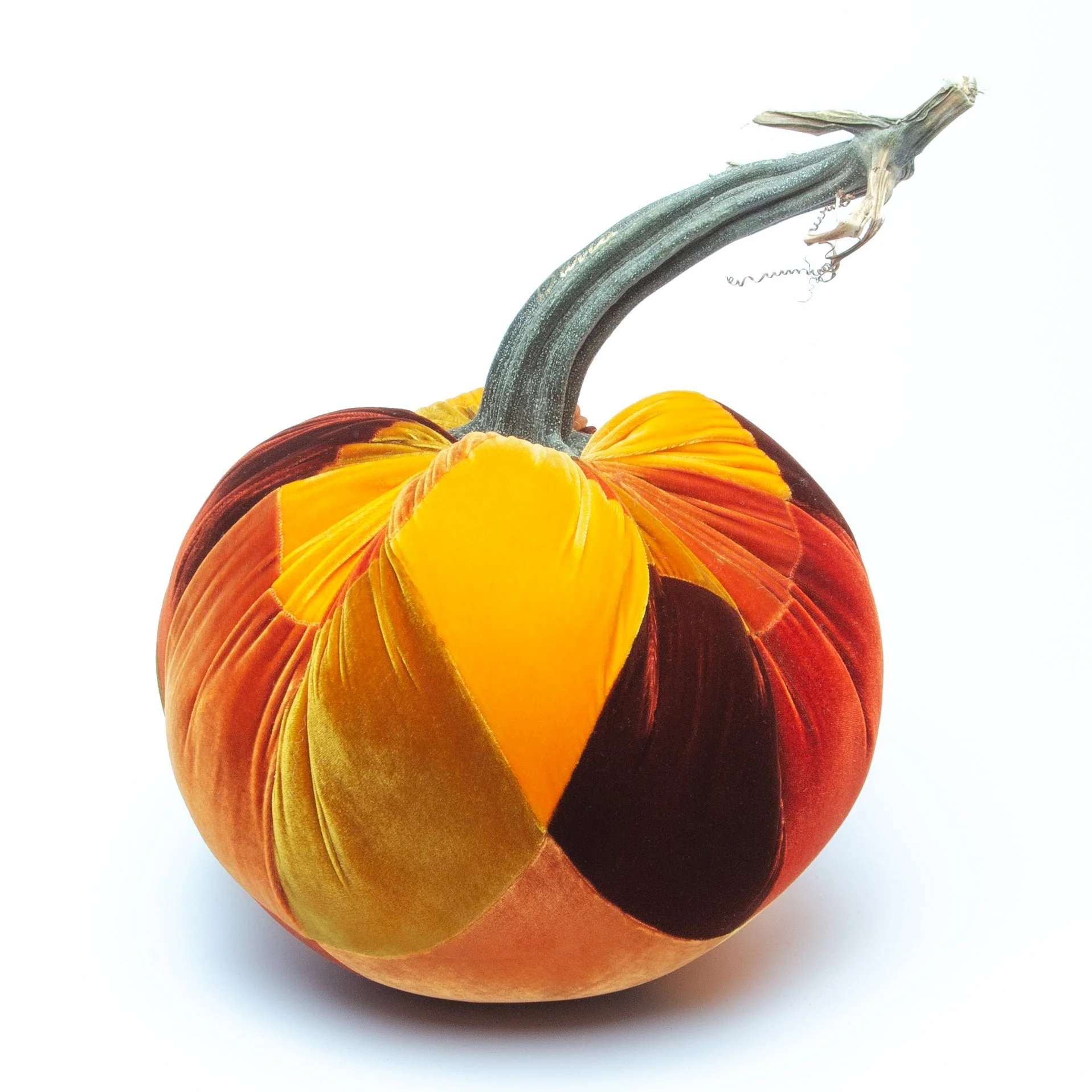 Small Patchwork Velvet Pumpkin - Image 6